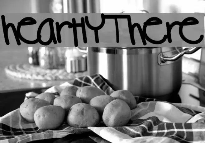 heartlyThere Font examples