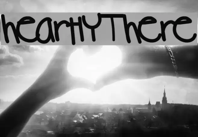 heartlyThere Font examples