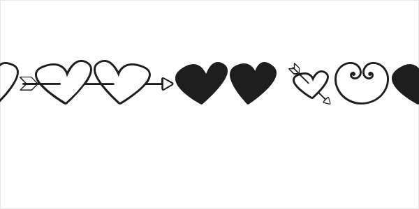 hearts and flowers for valentines Logo