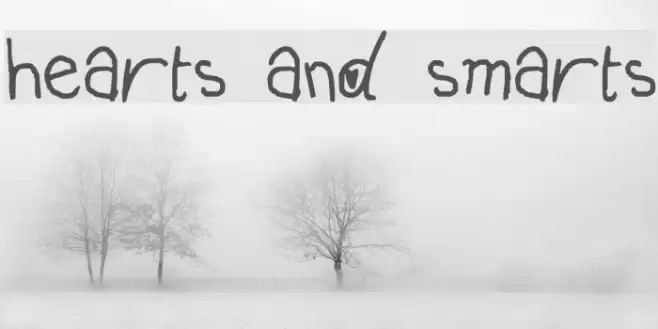 hearts and smarts Font examples