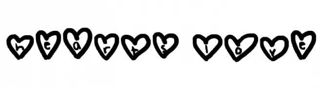 hearts love  les polices de caractères gratuit tlcharger