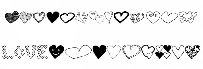 hearts shapess tfb 字体 大写