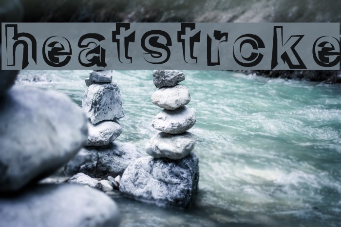 heatstroke Font examples