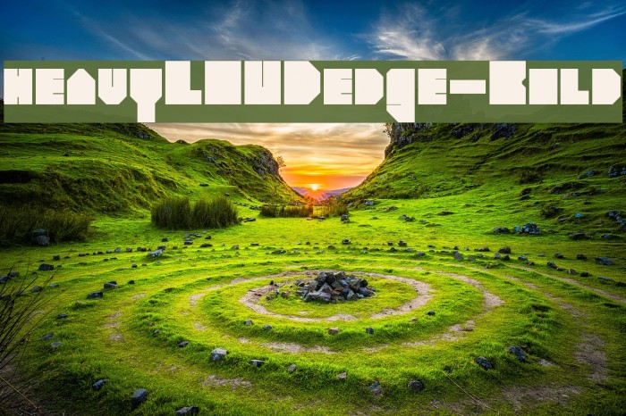 heavyLOUDedge-Bold Font examples