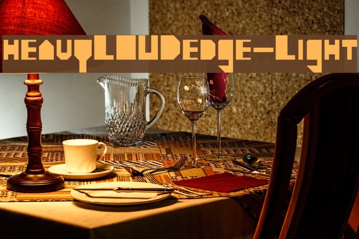 heavyLOUDedge-Light Font examples
