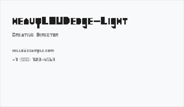 heavyLOUDedge-Light Business Card
