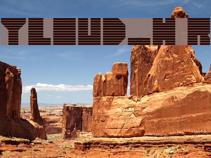 heavyLOUDedge_lineH Regular Font examples
