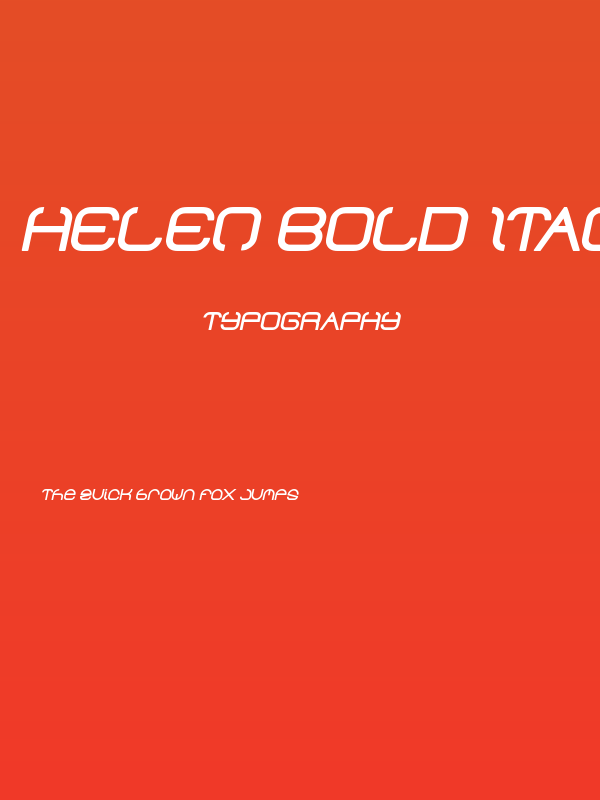 helen Bold Italic Poster