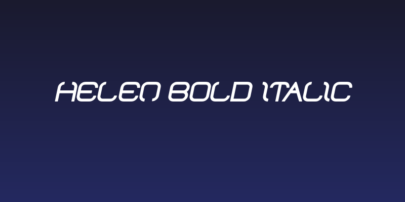 helen Bold Italic Social Header