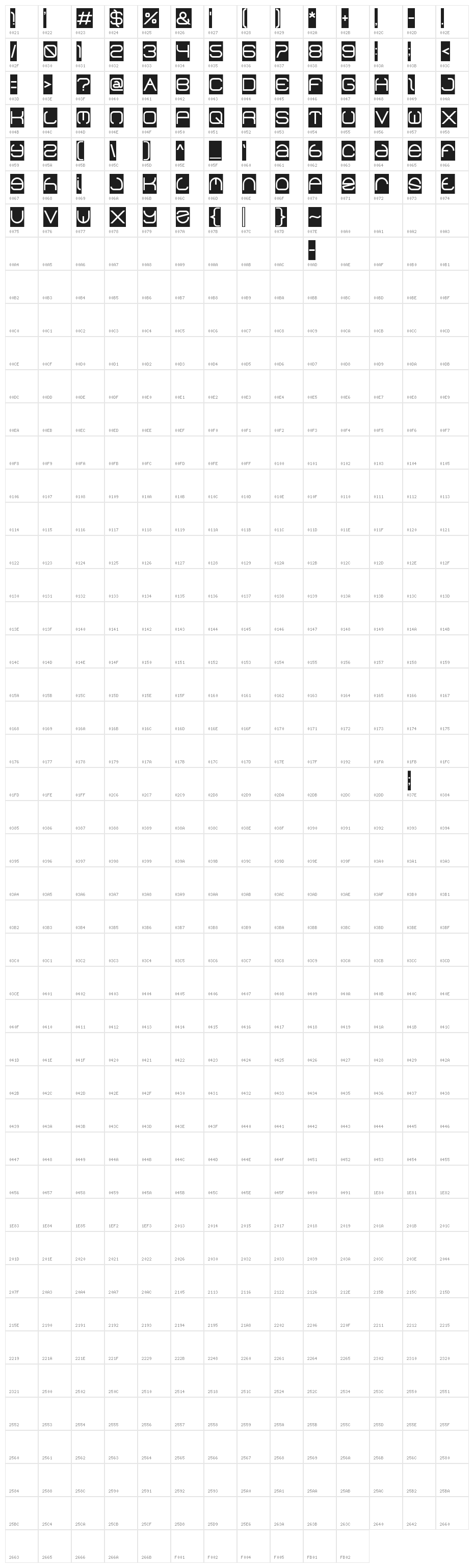 helen-Inverse Character Map