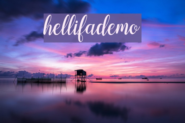 hellifademo Font examples