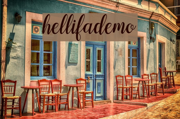 hellifademo Font examples