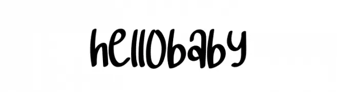 hello baby  Frei Schriftart Herunterladen