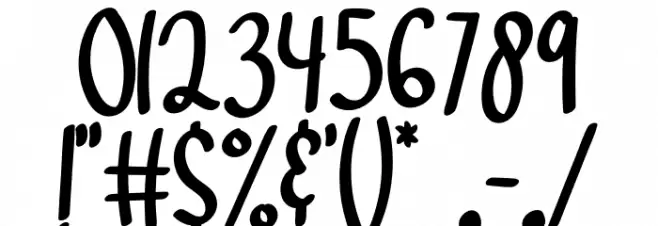 hello baby Font OTHER CHARS