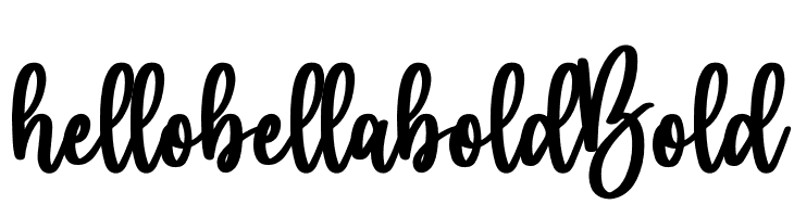 hello bella bold Bold  免费字体下载