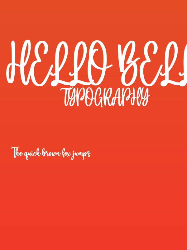 hello bella bold Bold Poster
