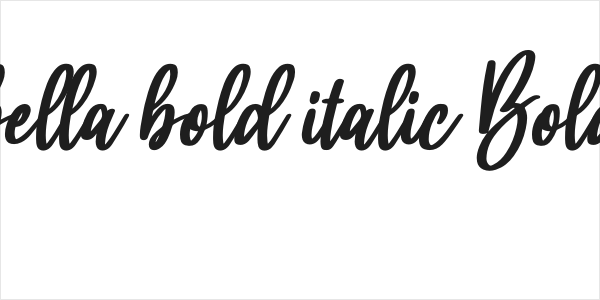 hello bella bold italic Bold Italic Logo