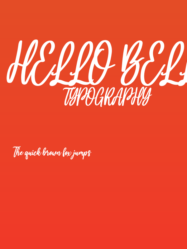 hello bella bold italic Bold Italic Poster