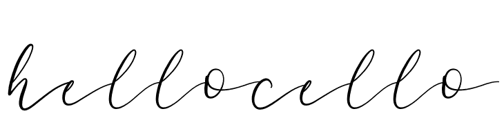 hello cello  Frei Schriftart Herunterladen