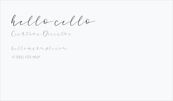hello cello Business Card