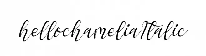 hello chamelia Italic  les polices de caractères gratuit tlcharger
