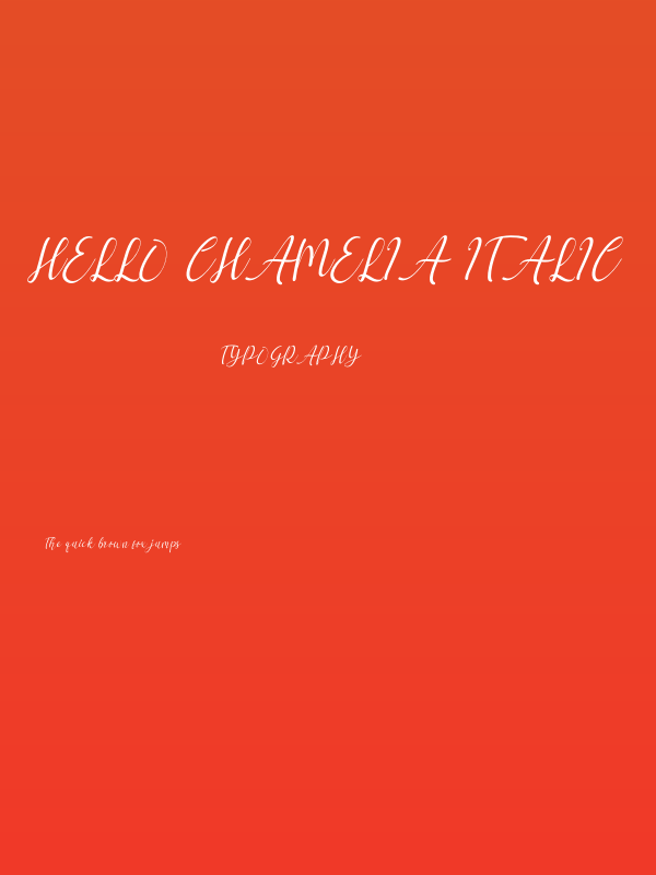 hello chamelia Italic Poster