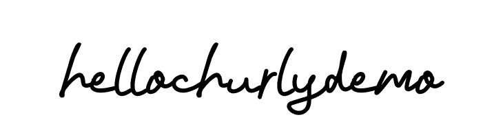 hello churly demo  フリーフォントのダウンロード