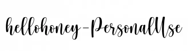 hello honey - Personal Use  Free Fonts Download