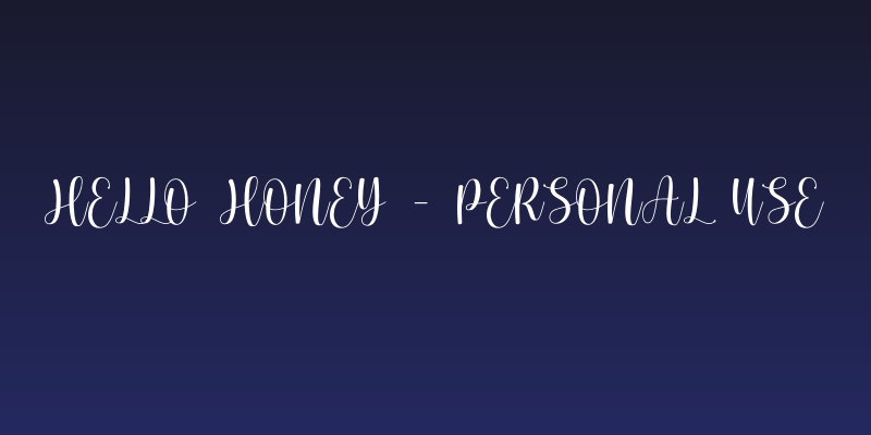 hello honey - Personal Use Social Header