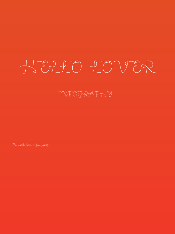 hello lover Poster