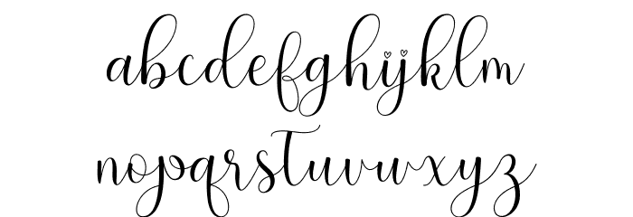 hello olive Font LOWERCASE