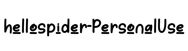 hello spider - Personal Use  免费字体下载