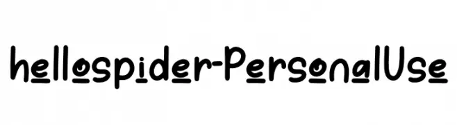 hello spider - Personal Use  नि: शुल्क फ़ॉन्ट्स डाउनलोड