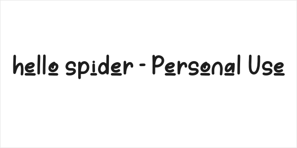 hello spider - Personal Use Logo