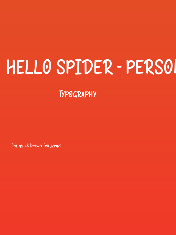 hello spider - Personal Use Poster