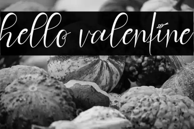 hello valentine Font examples