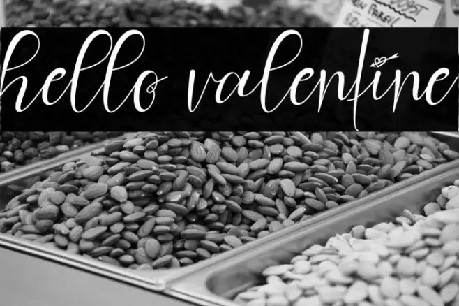 hello valentine Font examples