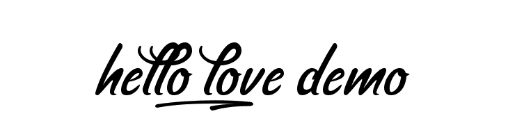 hello_love demo  नि: शुल्क फ़ॉन्ट्स डाउनलोड