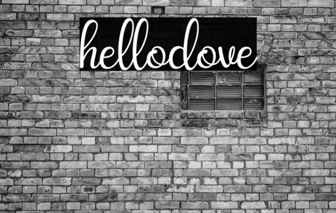 hellodove Font examples