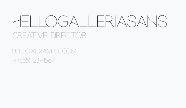 hellogalleriasans Business Card