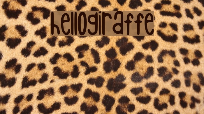 hellogiraffe Font examples
