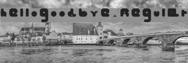 hellogoodbye Regular Font examples
