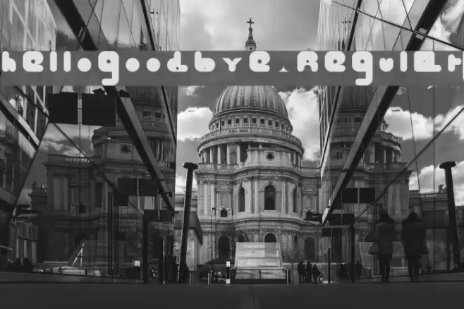 hellogoodbye Regular Font examples