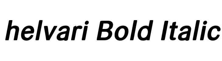 helvari Bold Italic Font
