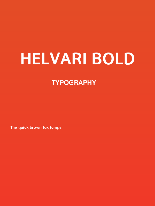 helvari Bold Poster