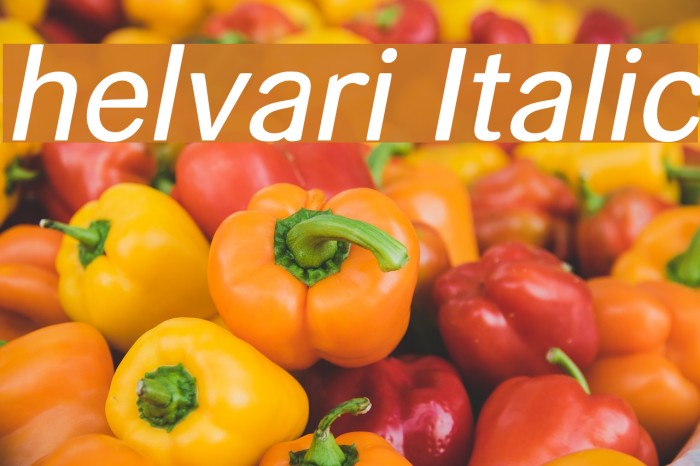 helvari Italic Font examples