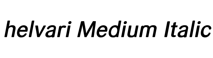 helvari Medium Italic Font