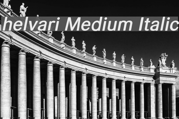 helvari Medium Italic Font examples