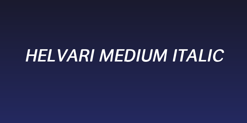 helvari Medium Italic Social Header