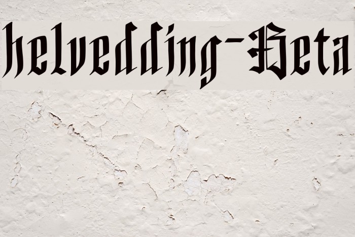 helvedding-Beta Font examples